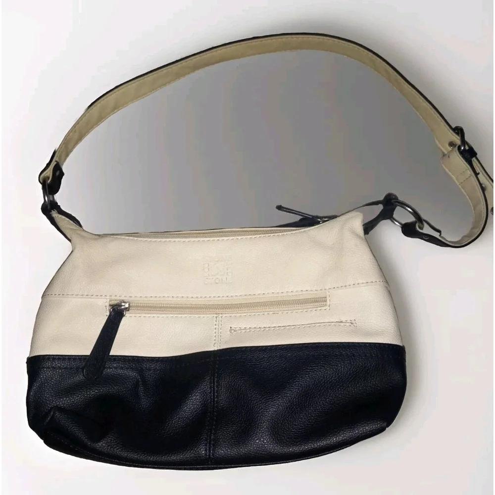 Beautiful‎ Suri Hobo Stone & Co Purse Cream & Black Leather EUC